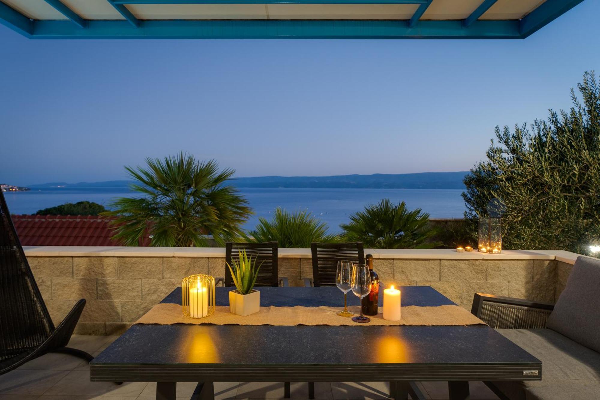 Villa Allegra With 32Msq Heated Pool, 300M Far From Sandy Beaches, Open Sea View Омиш Экстерьер фото