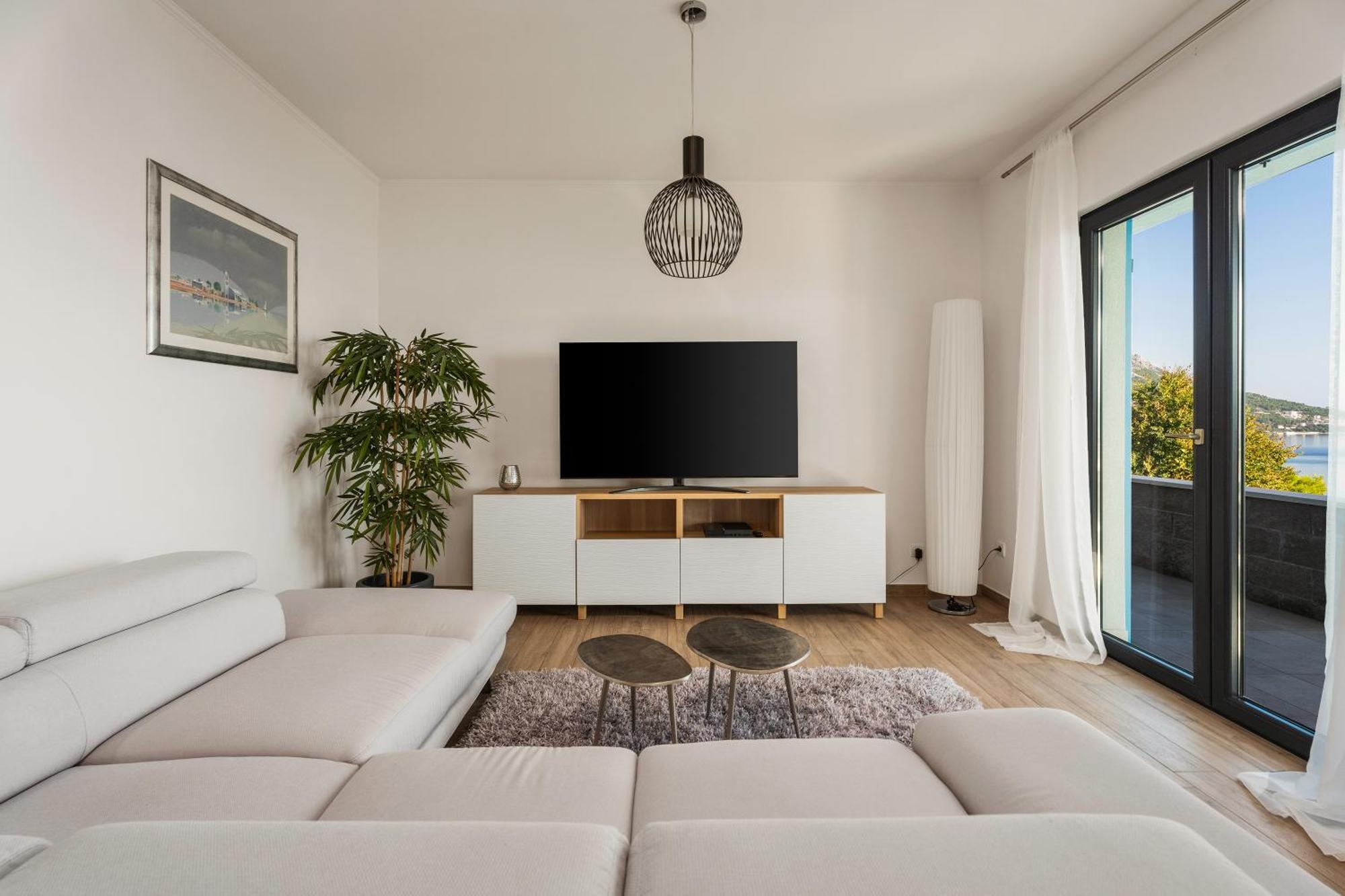 Villa Allegra With 32Msq Heated Pool, 300M Far From Sandy Beaches, Open Sea View Омиш Экстерьер фото